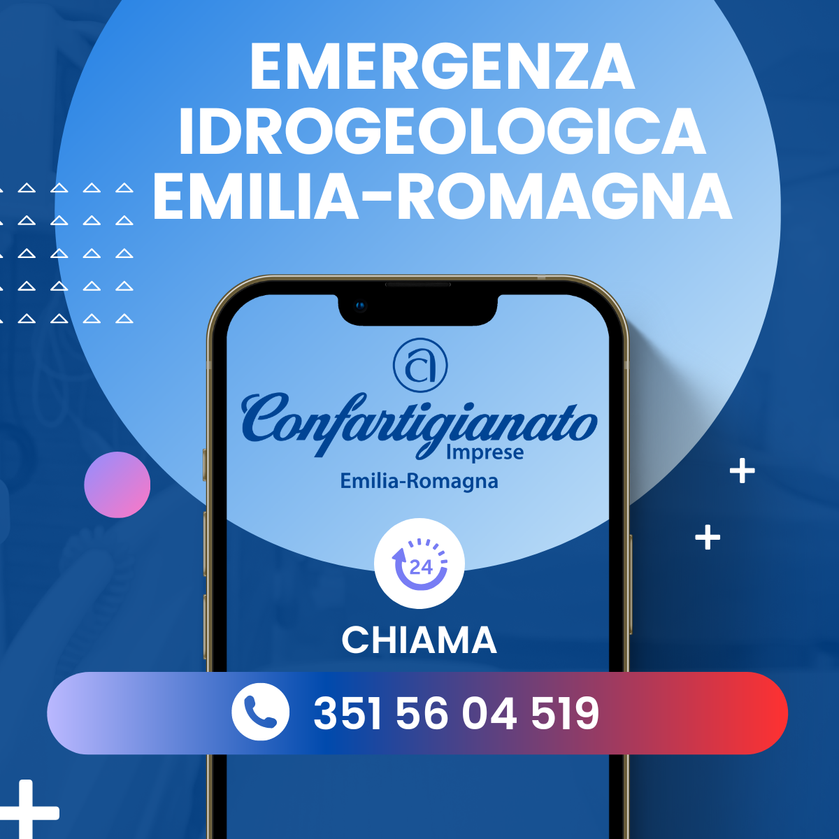 numero emergenza idrogeologica Confartigianato Emilia-Romagna Bologna metropolitana